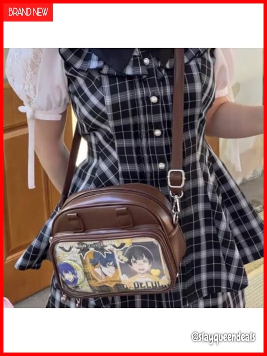 Ita Bag Backpack with Insert Large Capacity PU Leather Crossbody Shoulder Bag